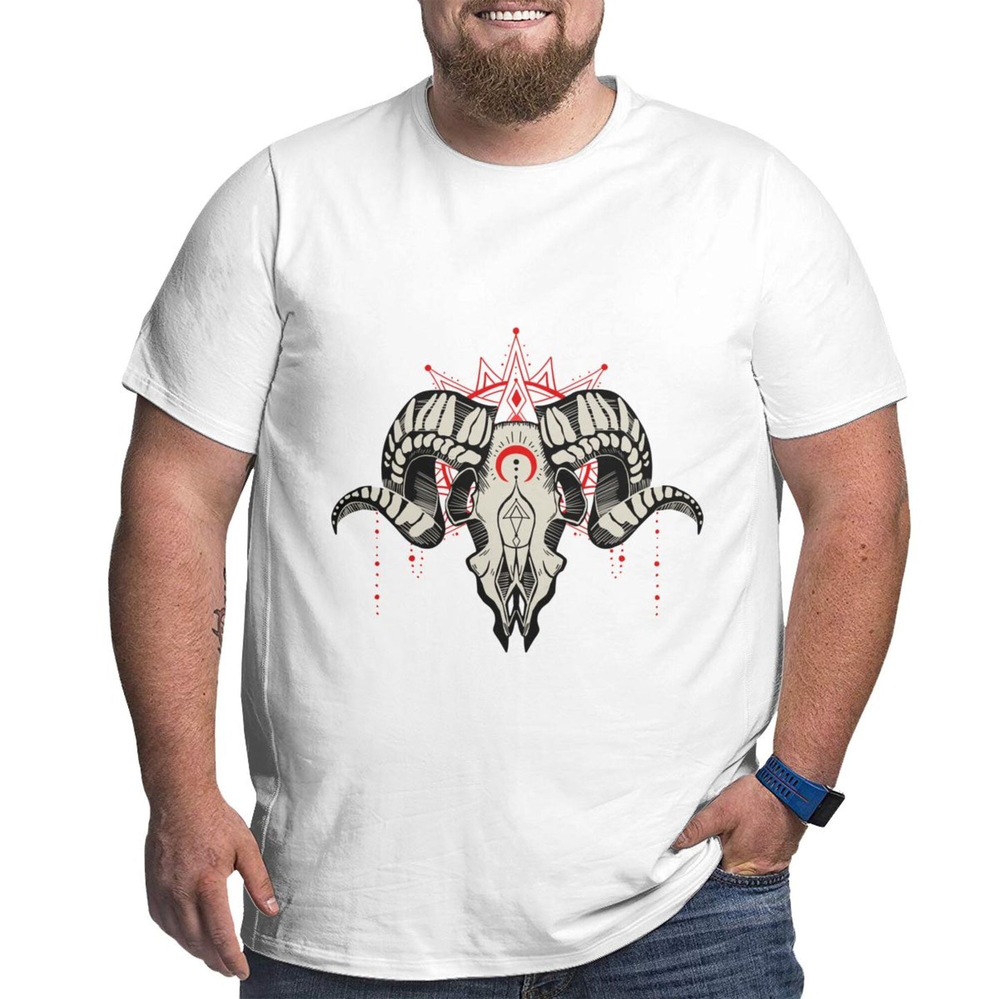 Ram Skull Extra Large Tall Mens T Shirts