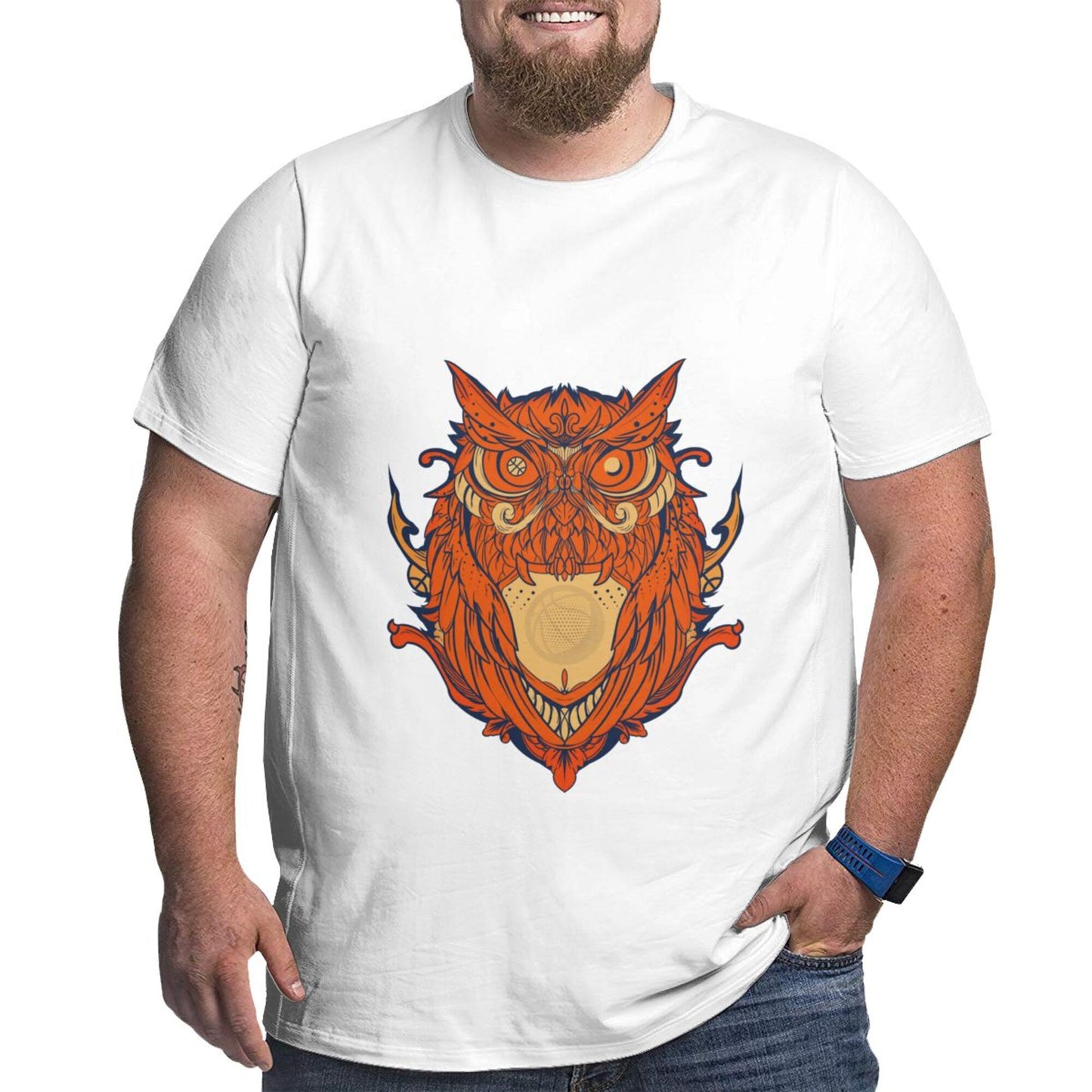 Owl Design Extra Large Tall Mens T Shirts