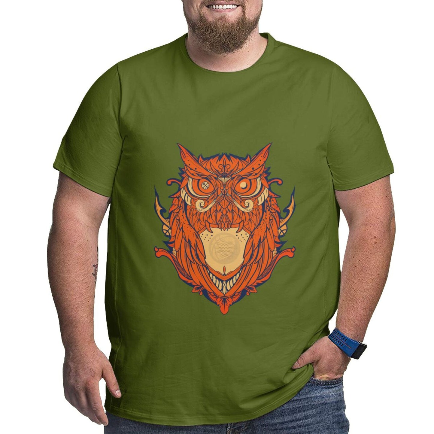 Owl Design Extra Large Tall Mens T Shirts