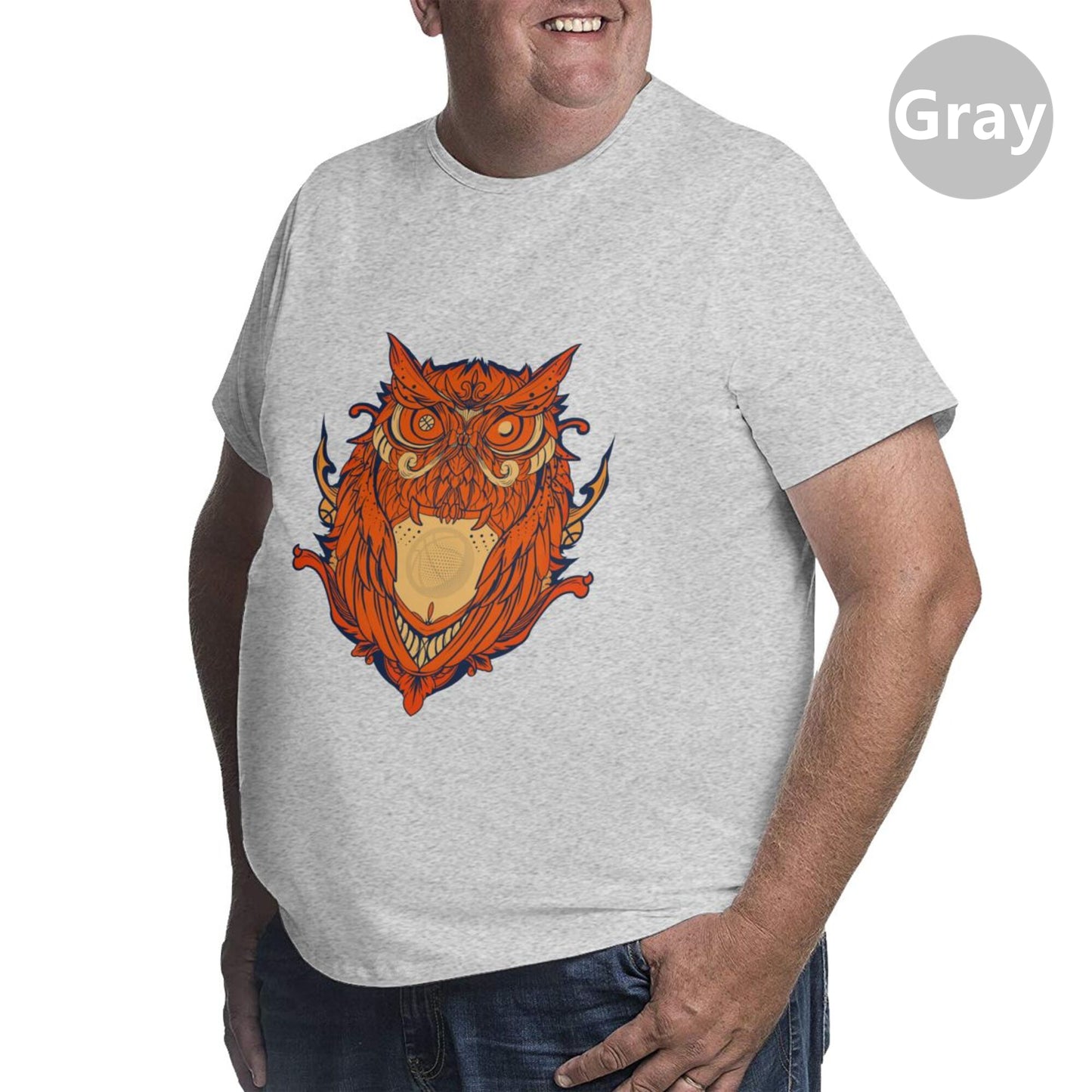 Owl Design Extra Large Tall Mens T Shirts