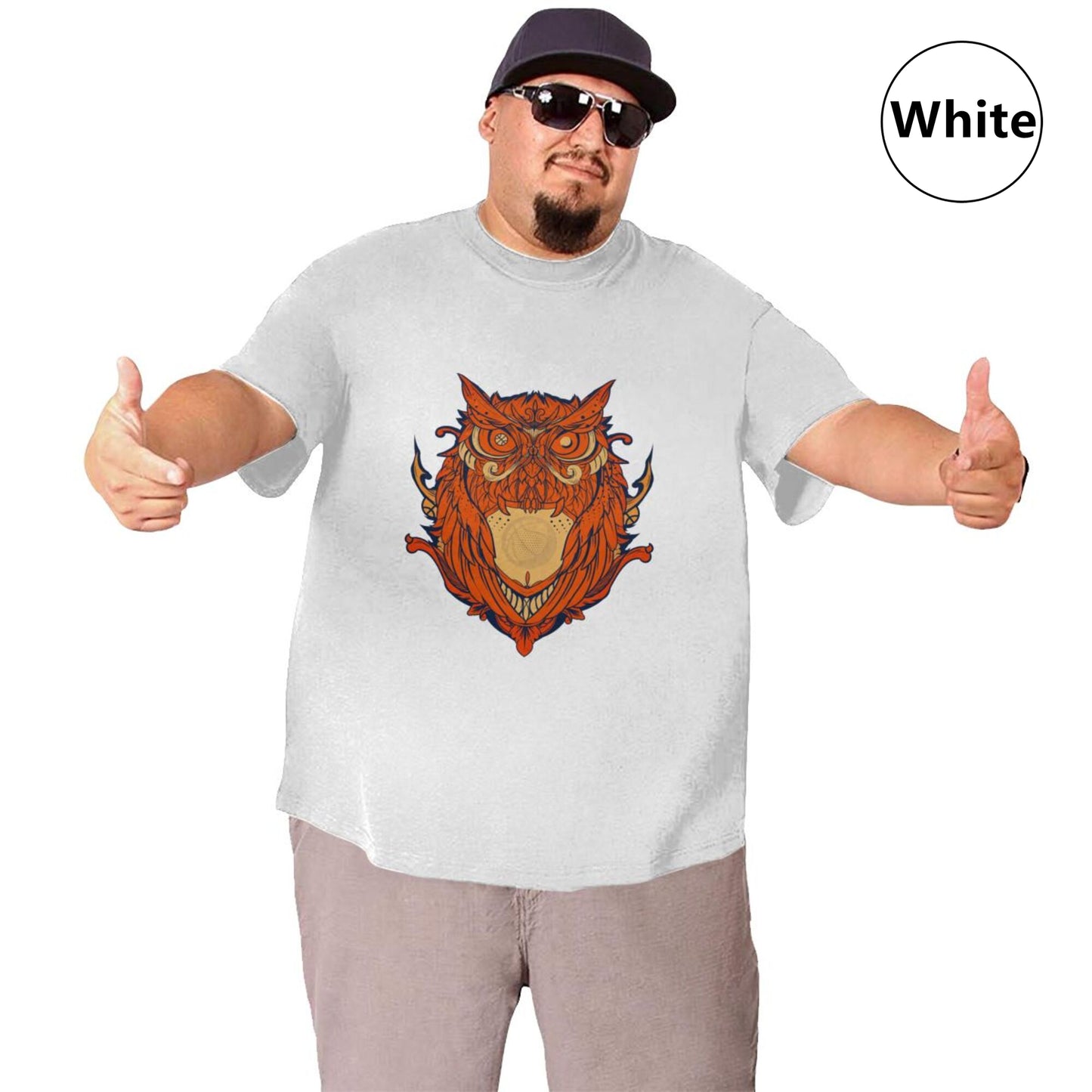 Owl Design Extra Large Tall Mens T Shirts