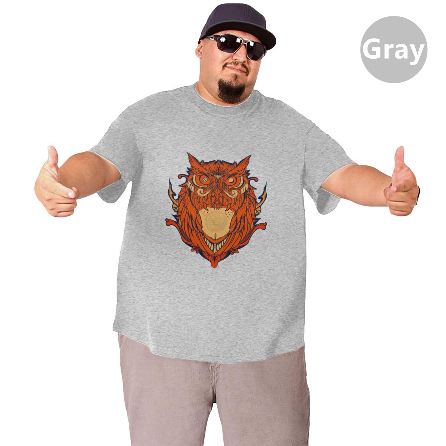 Owl Design Extra Large Tall Mens T Shirts