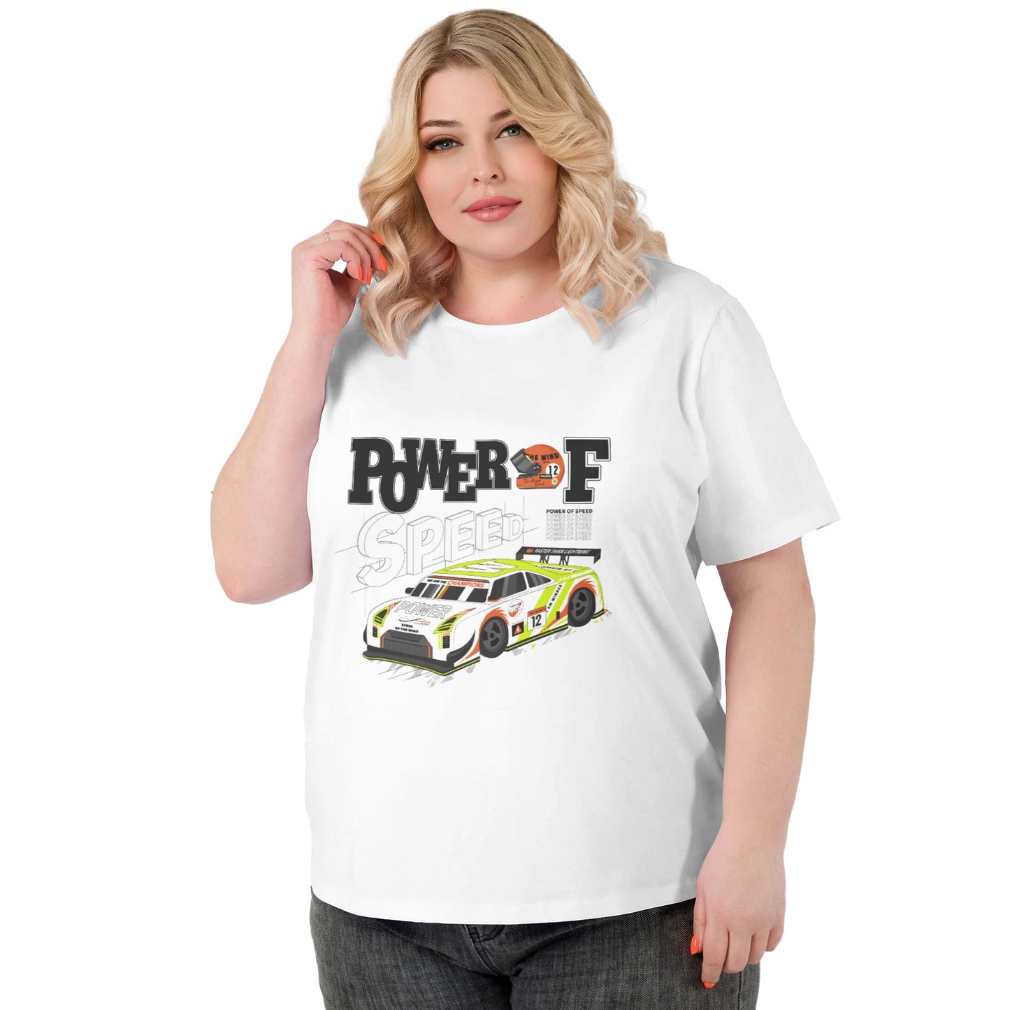 Racing Extra Large Plus Size T Shirts For Women