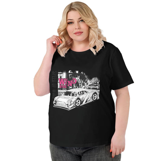 Speed Of Wind Women Extra Large Plus Size T Shirts