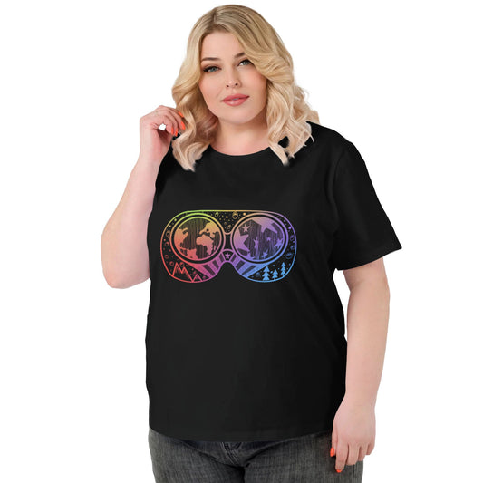 Abstract Glasses Women Extra Large Plus Size T Shirts