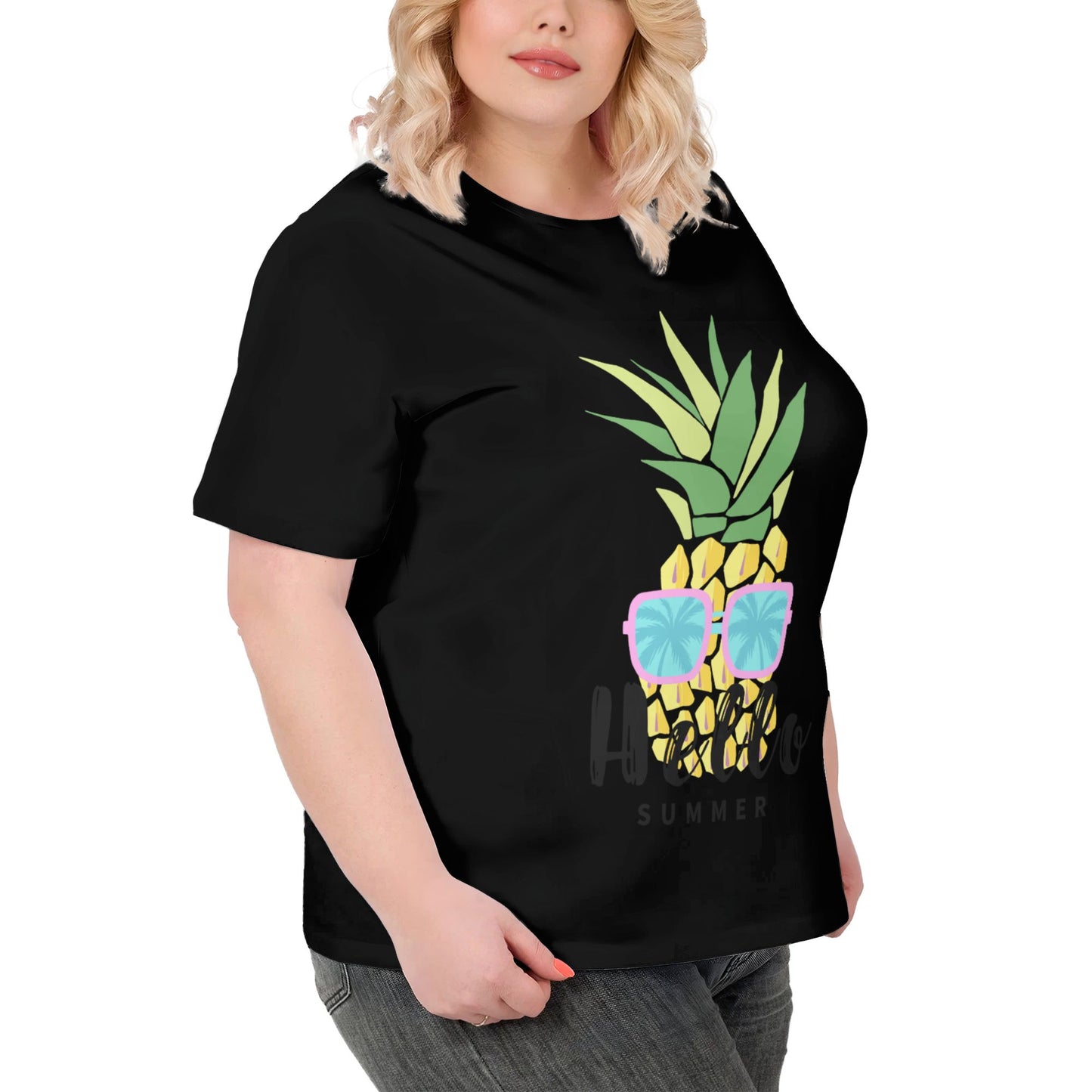 Hello Summer Extra Large Plus Size T Shirts For Women