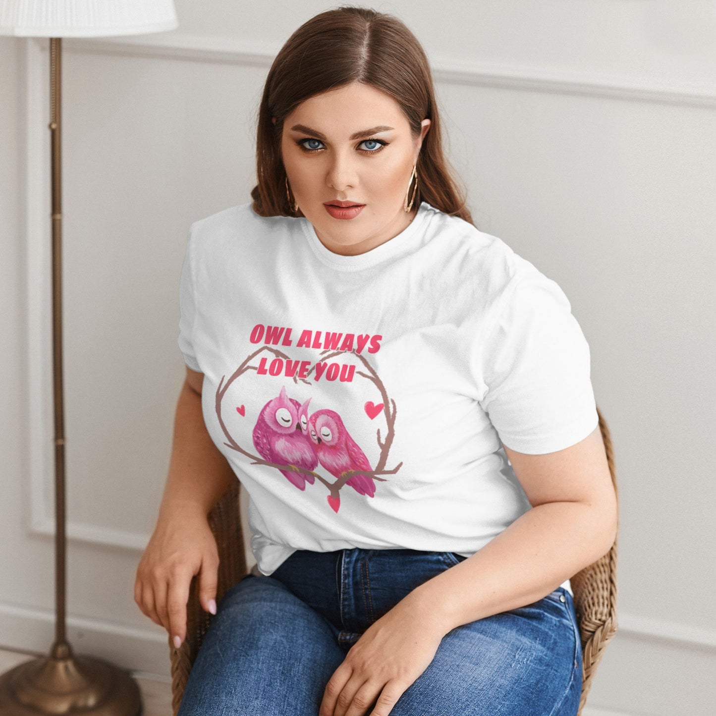 Cute Owl Extra Large Plus Size T Shirts For Women