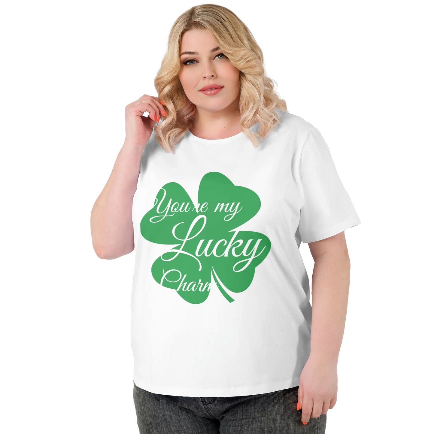 Four Leaf Clover Extra Large Plus Size T Shirts For Women