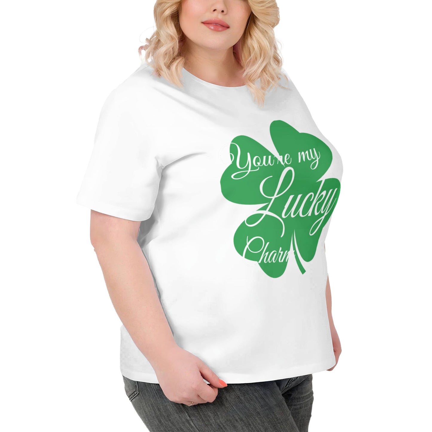 Four Leaf Clover Extra Large Plus Size T Shirts For Women