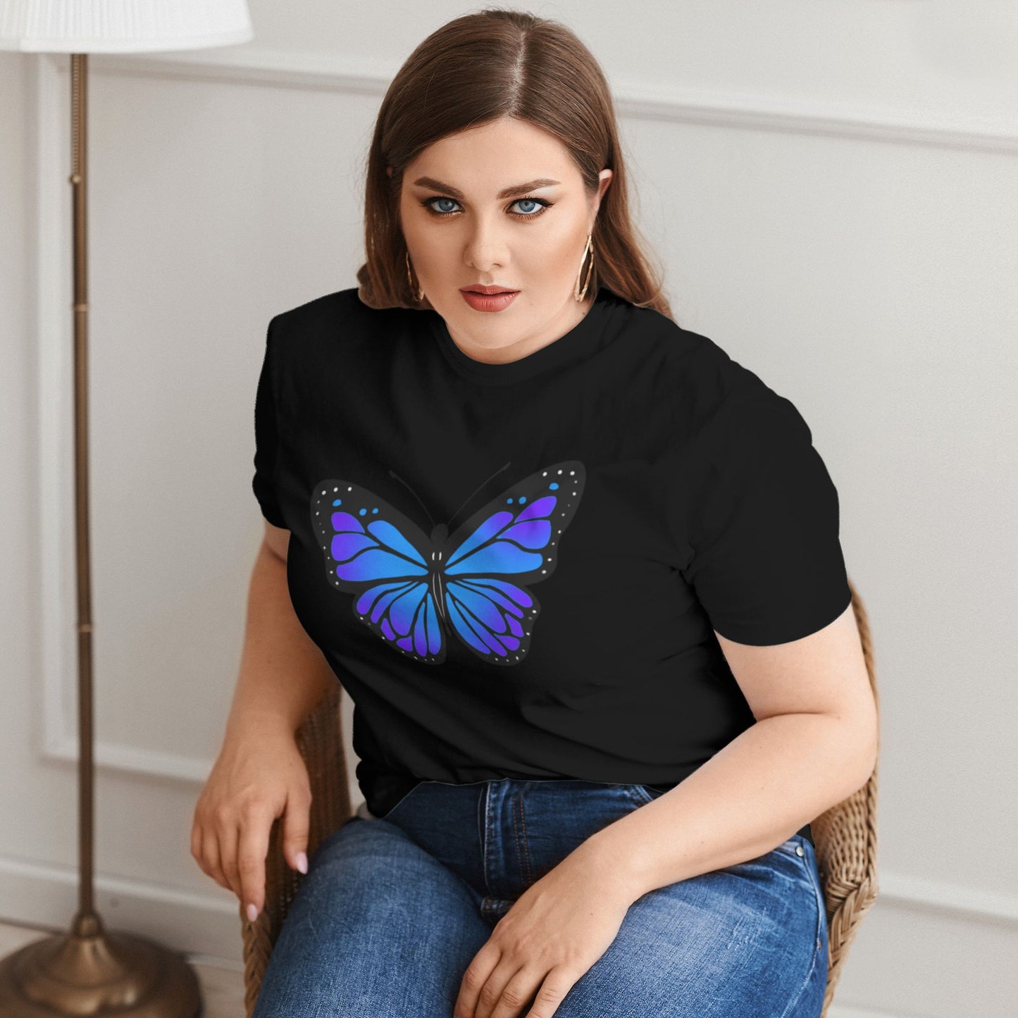 Butterfly Women Extra Large Plus Size T Shirts