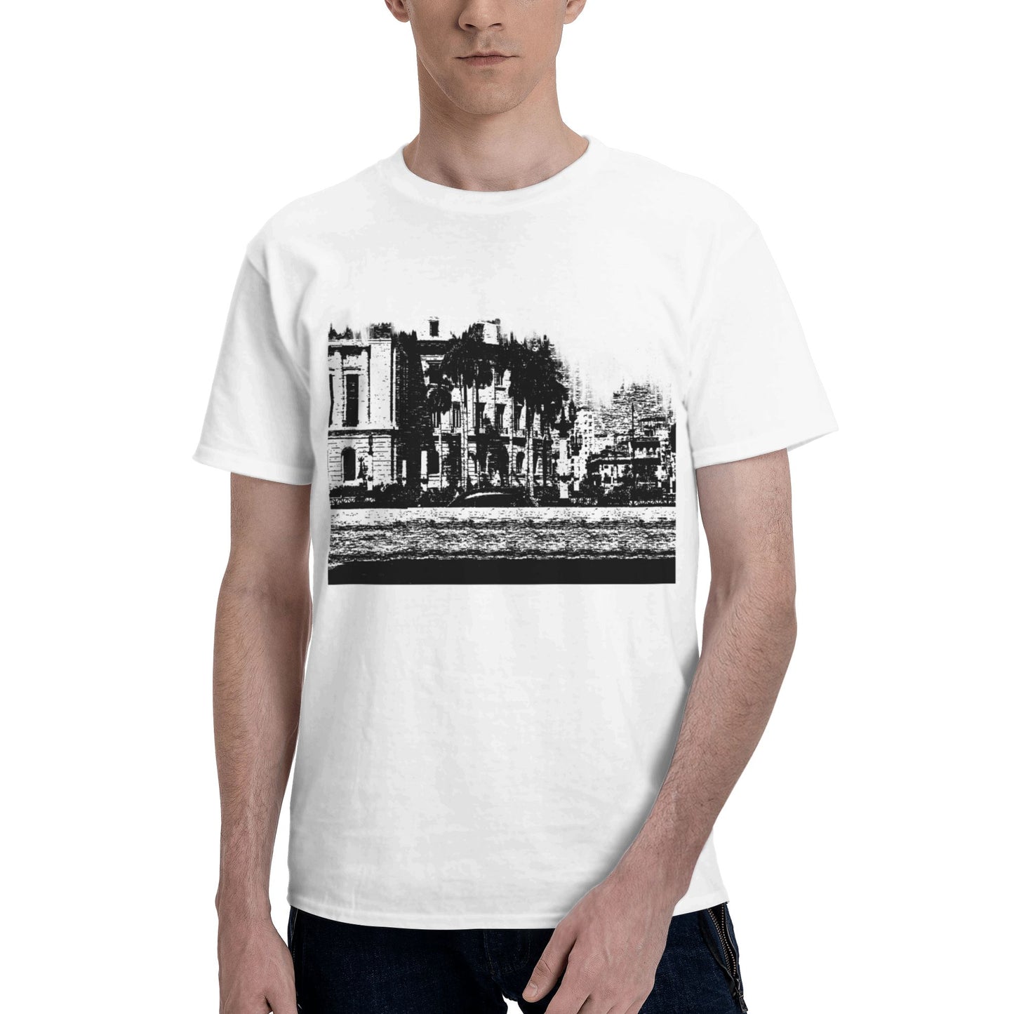 Architectural Design Men's Short Sleeve Cotton T-Shirt