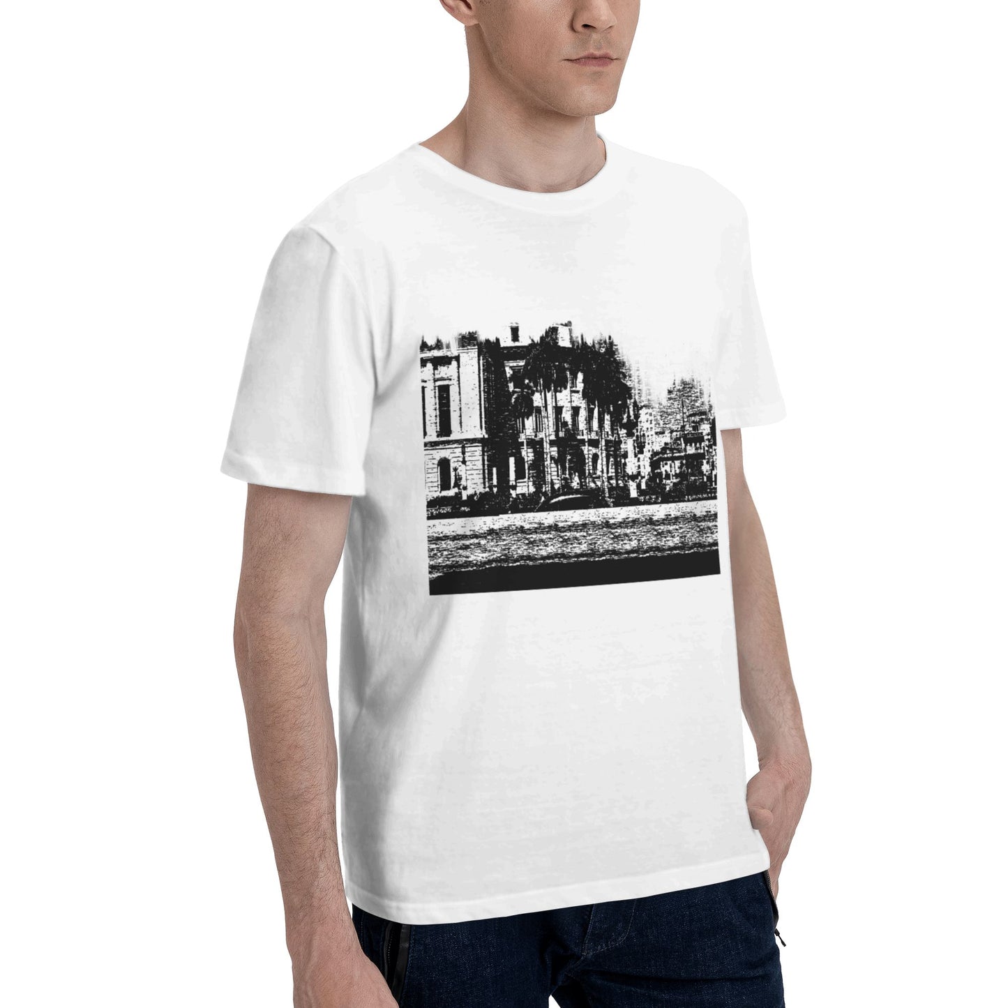 Architectural Design Men's Short Sleeve Cotton T-Shirt