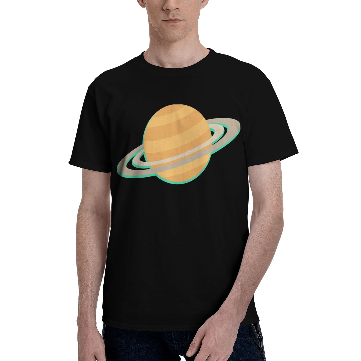 Saturn Short Sleeve Cotton T-Shirt For Men