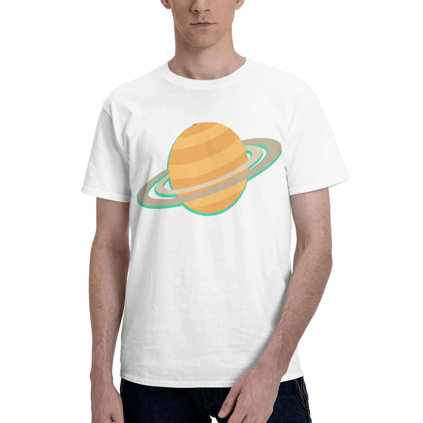 Saturn Short Sleeve Cotton T-Shirt For Men