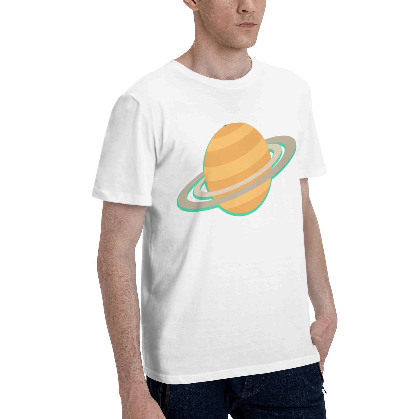 Saturn Short Sleeve Cotton T-Shirt For Men