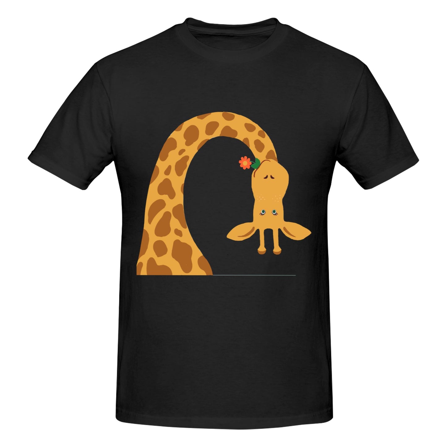 Giraffe Men's Short Sleeve Cotton T-Shirt
