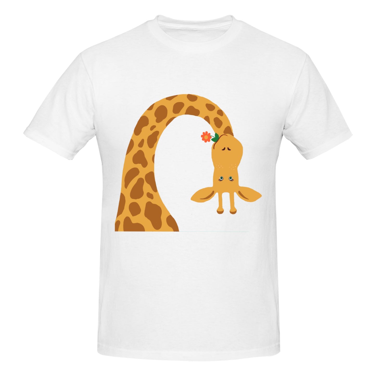 Giraffe Men's Short Sleeve Cotton T-Shirt