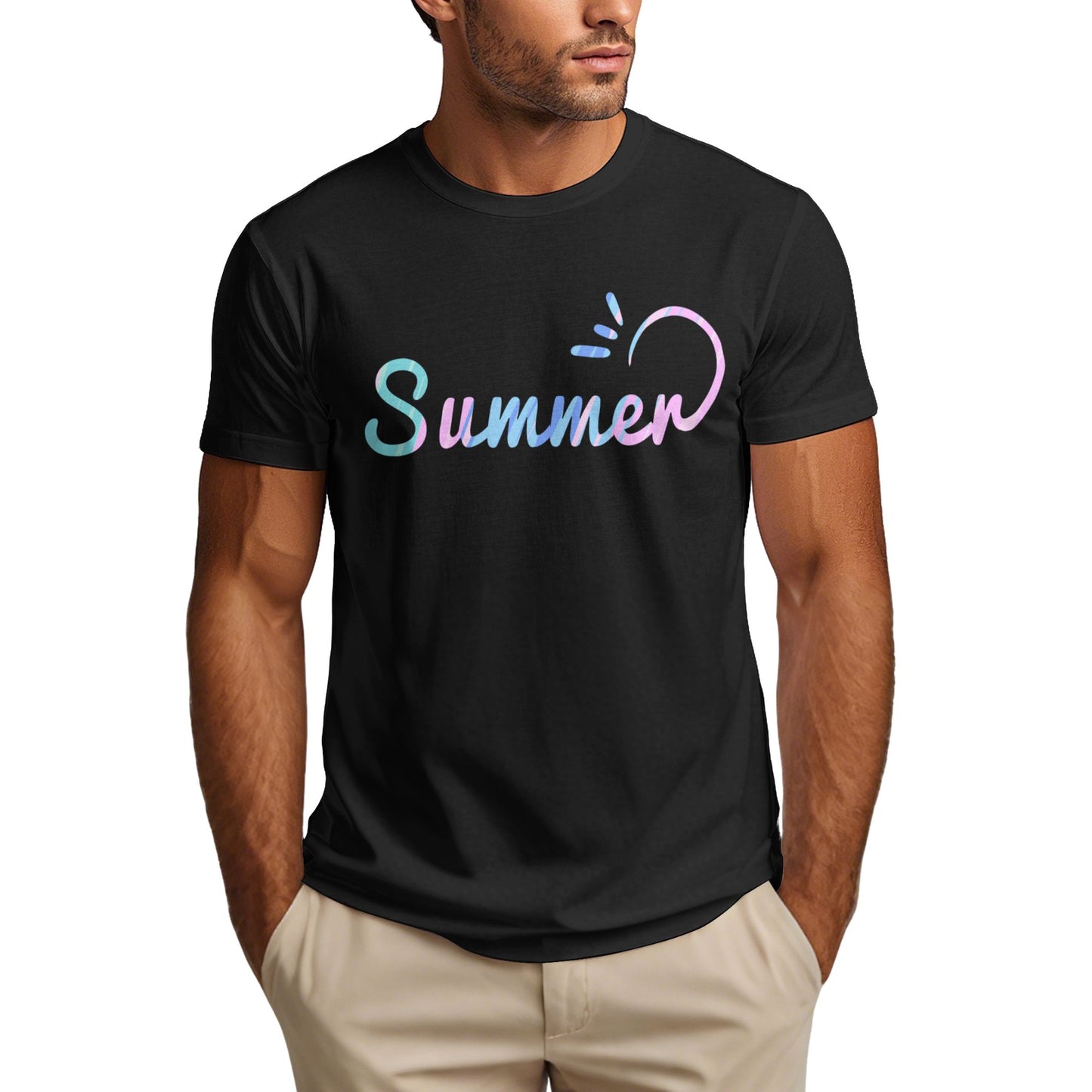 Summer Short Sleeve Cotton T-Shirt For Men