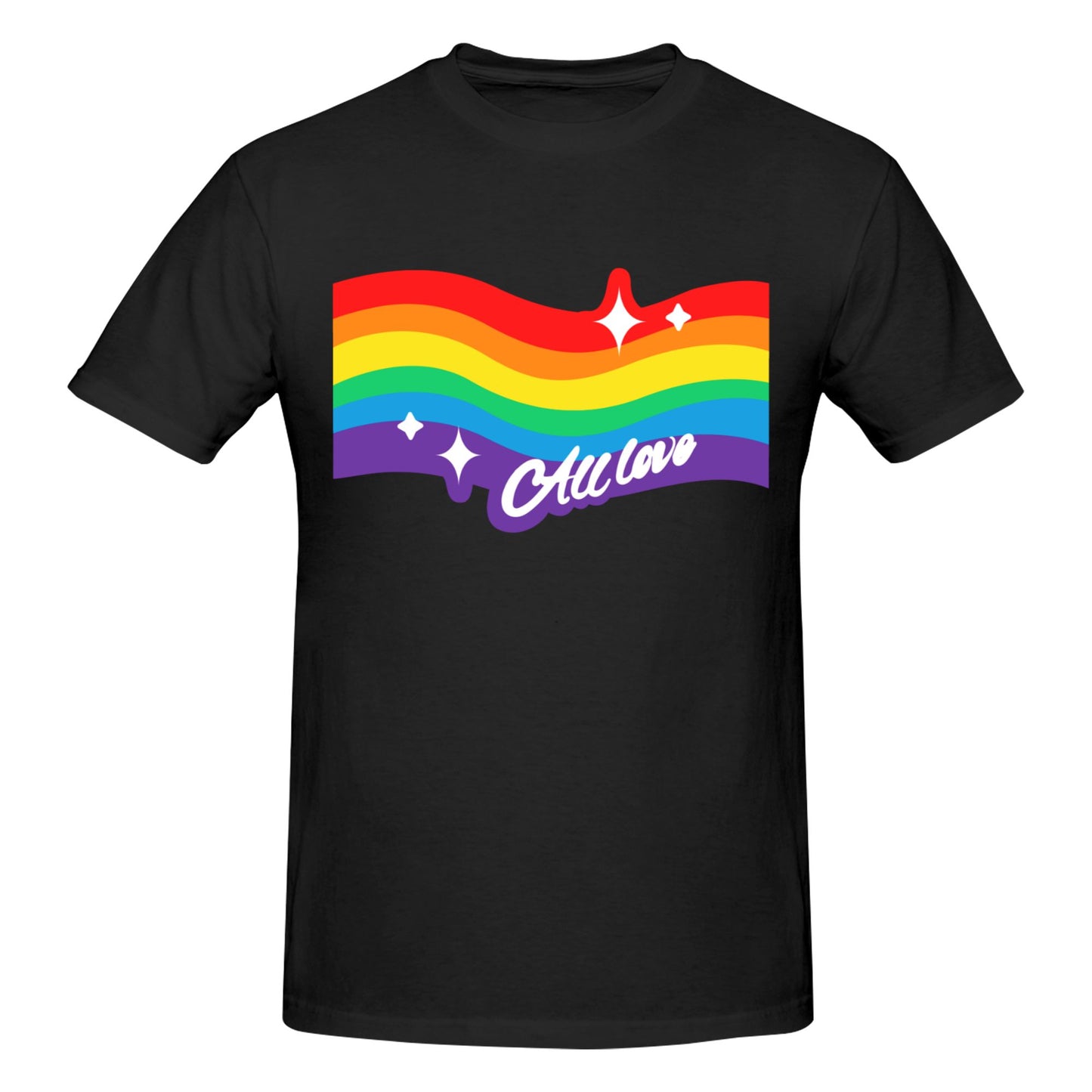 Rainbow Flag Short Sleeve Cotton T-Shirt For Men