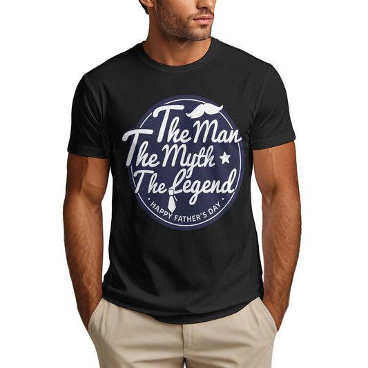 Happy Father's Day Short Sleeve Cotton T-Shirt For Men