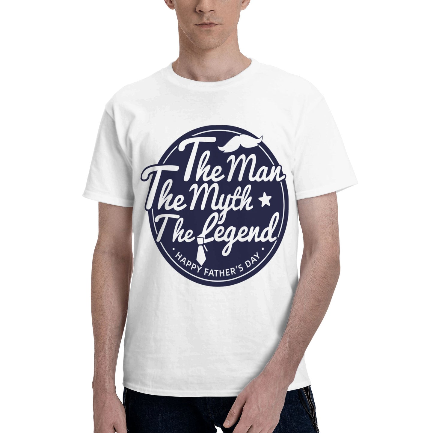 Happy Father's Day Short Sleeve Cotton T-Shirt For Men