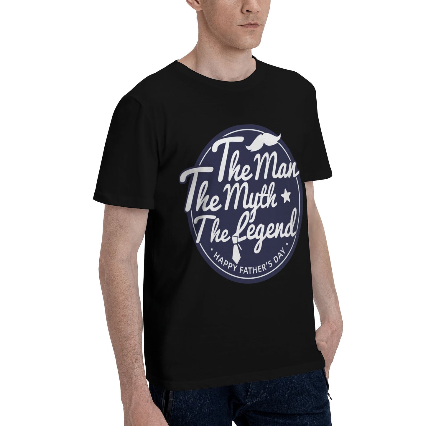 Happy Father's Day Short Sleeve Cotton T-Shirt For Men