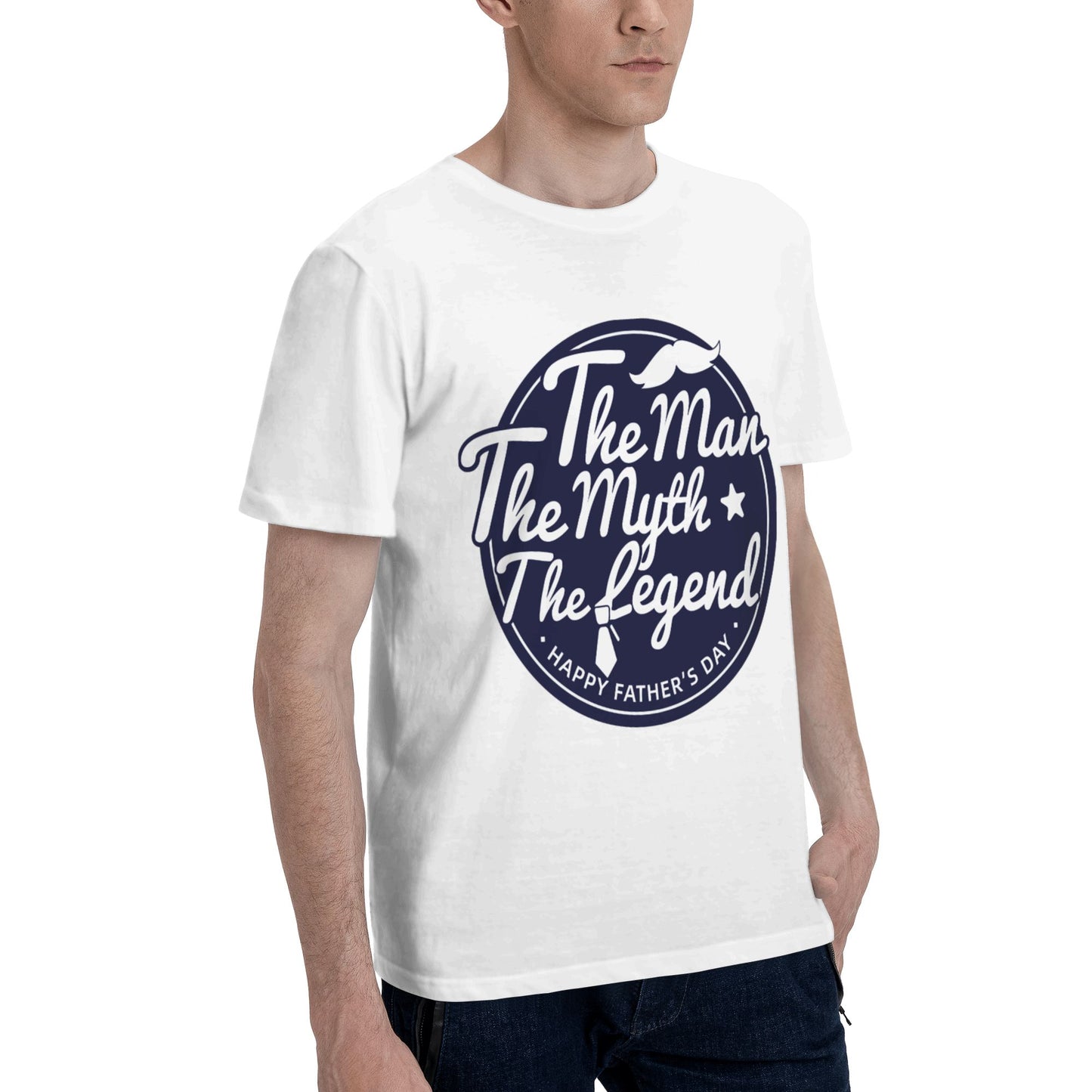 Happy Father's Day Short Sleeve Cotton T-Shirt For Men