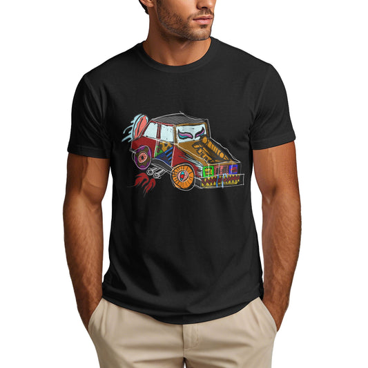 Doodle Car Men's Short Sleeve Cotton T-Shirt
