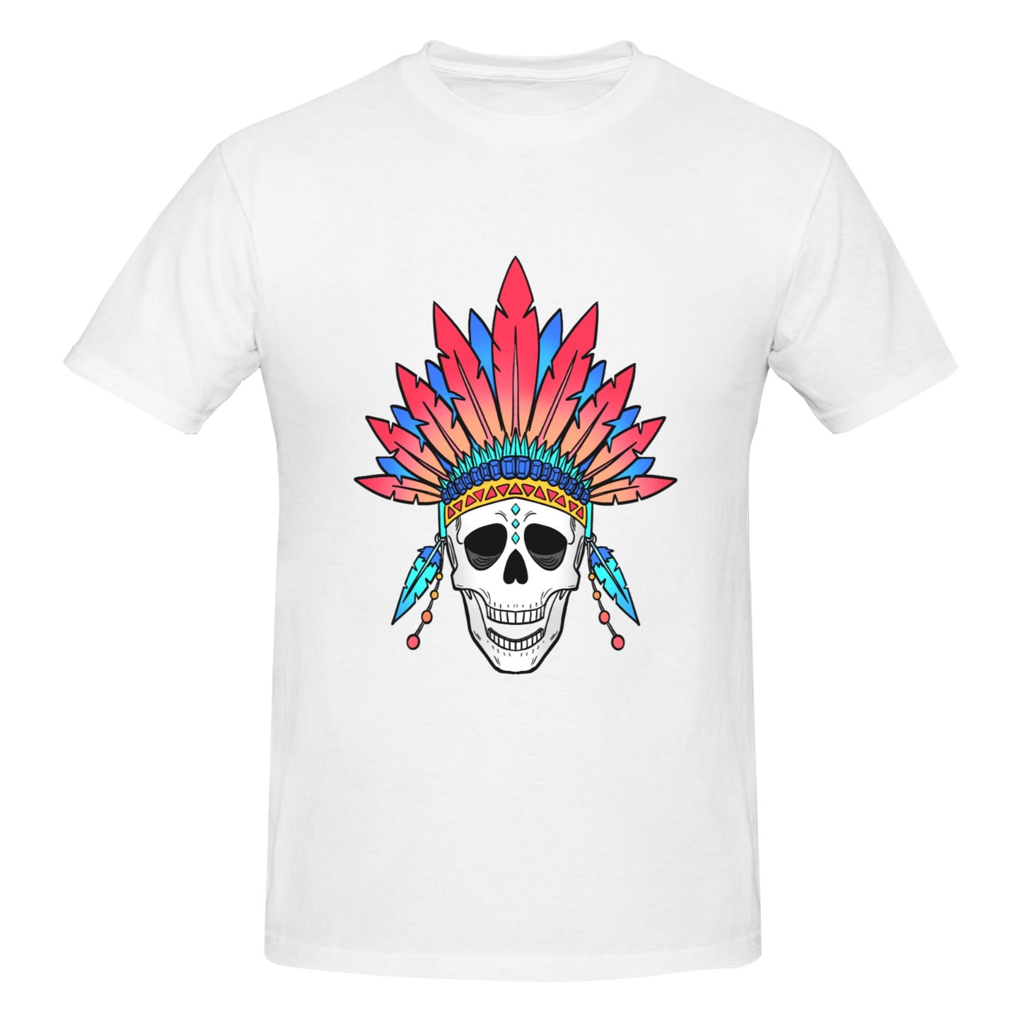 Skull Design Men's Short Sleeve Cotton T-Shirt