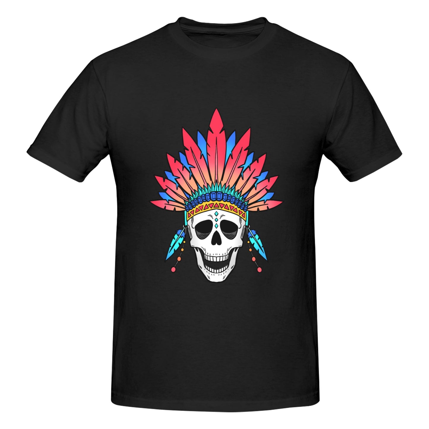Skull Design Men's Short Sleeve Cotton T-Shirt