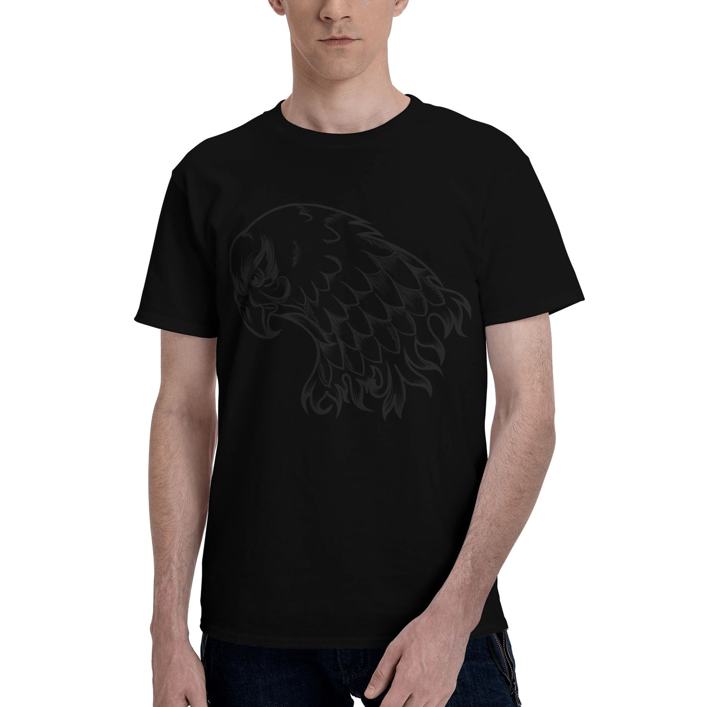 Classic Eagle Short Sleeve Cotton T-Shirt For Men