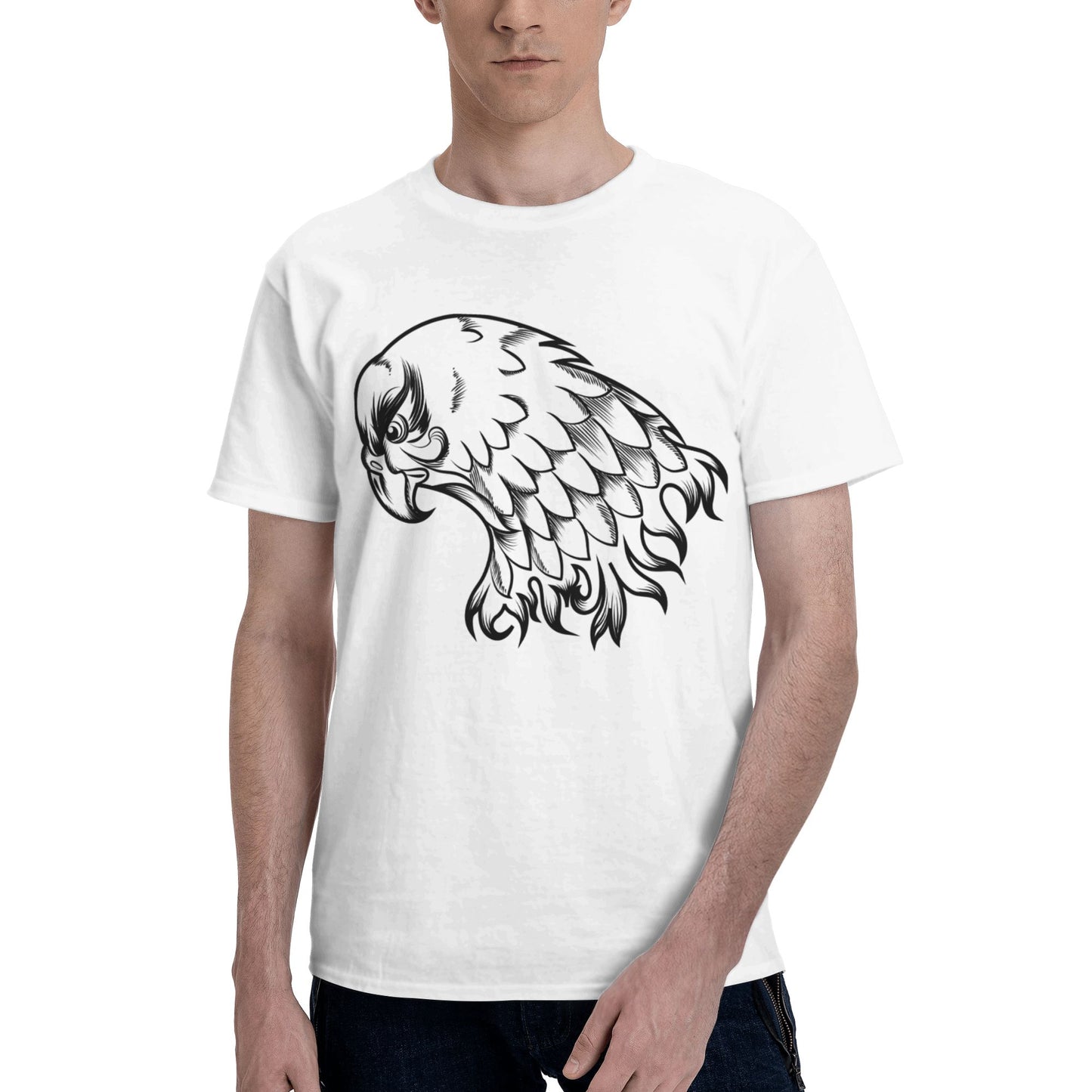 Classic Eagle Short Sleeve Cotton T-Shirt For Men