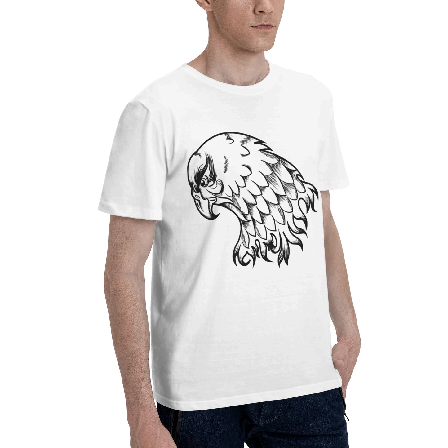 Classic Eagle Short Sleeve Cotton T-Shirt For Men