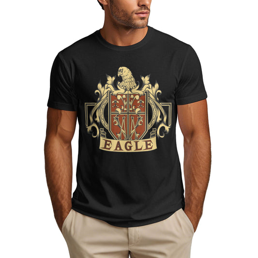 Eagle Badge Men's Short Sleeve Cotton T-Shirt