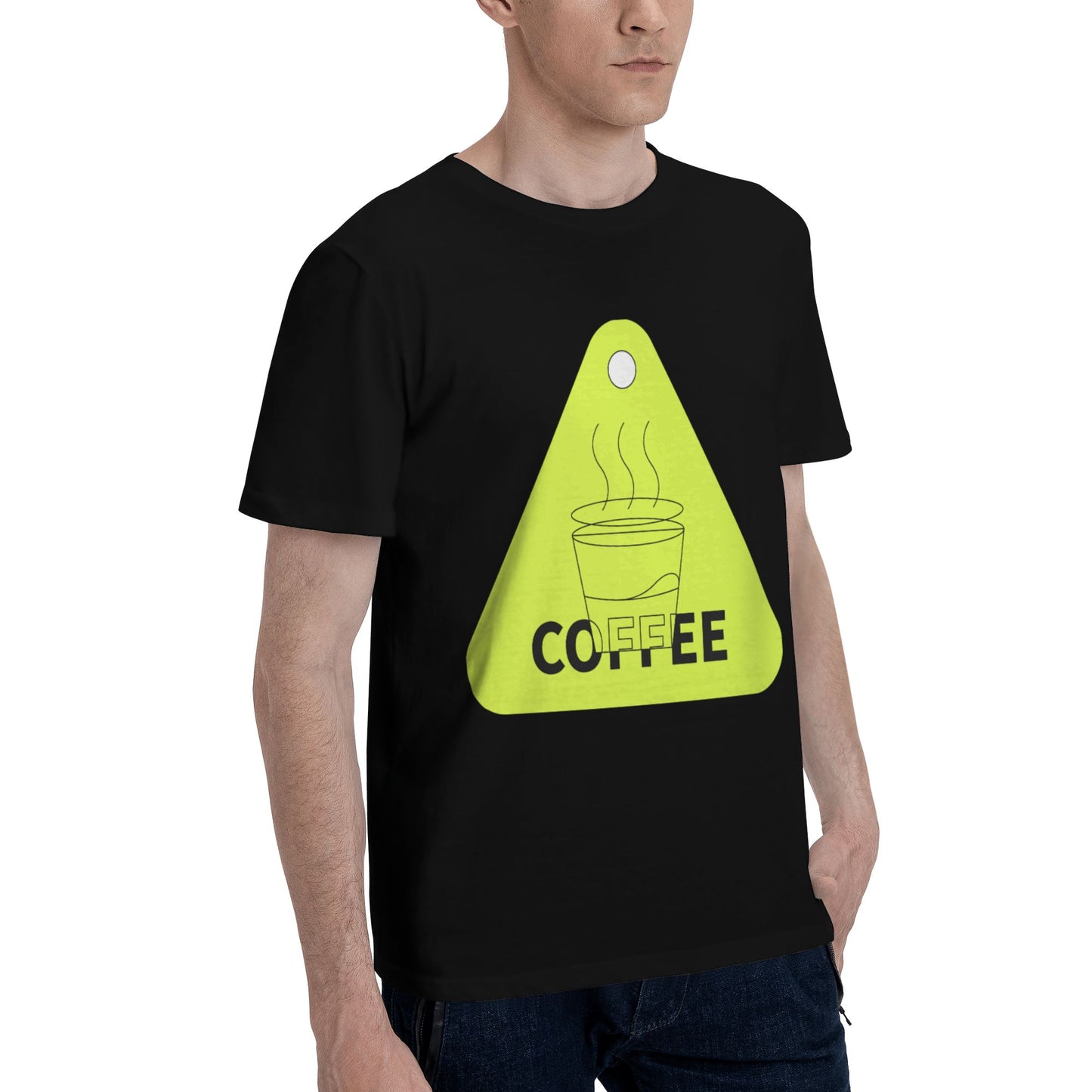 Coffee Time Men's Short Sleeve Cotton T-Shirt