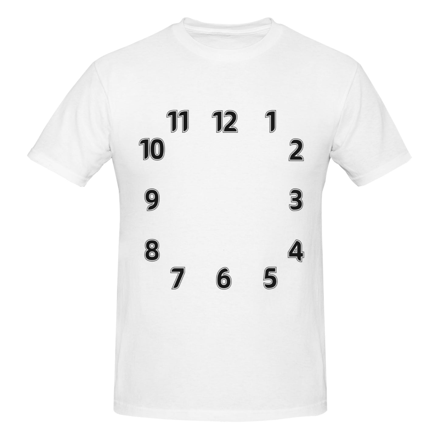 Digital Clock Men's Short Sleeve Cotton T-Shirt