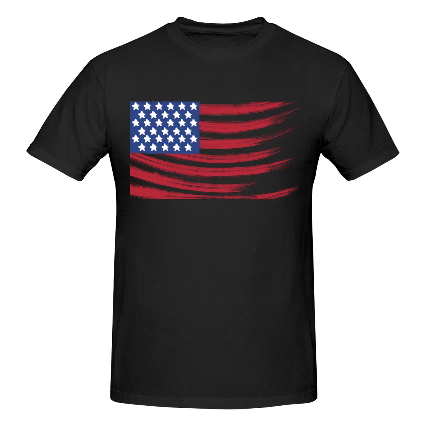 US Flag Short Sleeve Cotton T-Shirt For Men