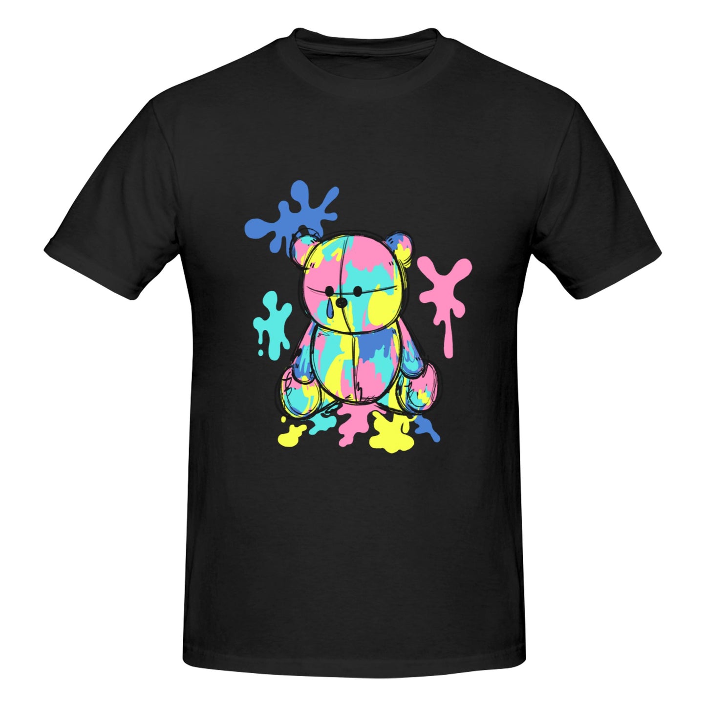 Little Bear Doodle Short Sleeve Cotton T-Shirt For Men