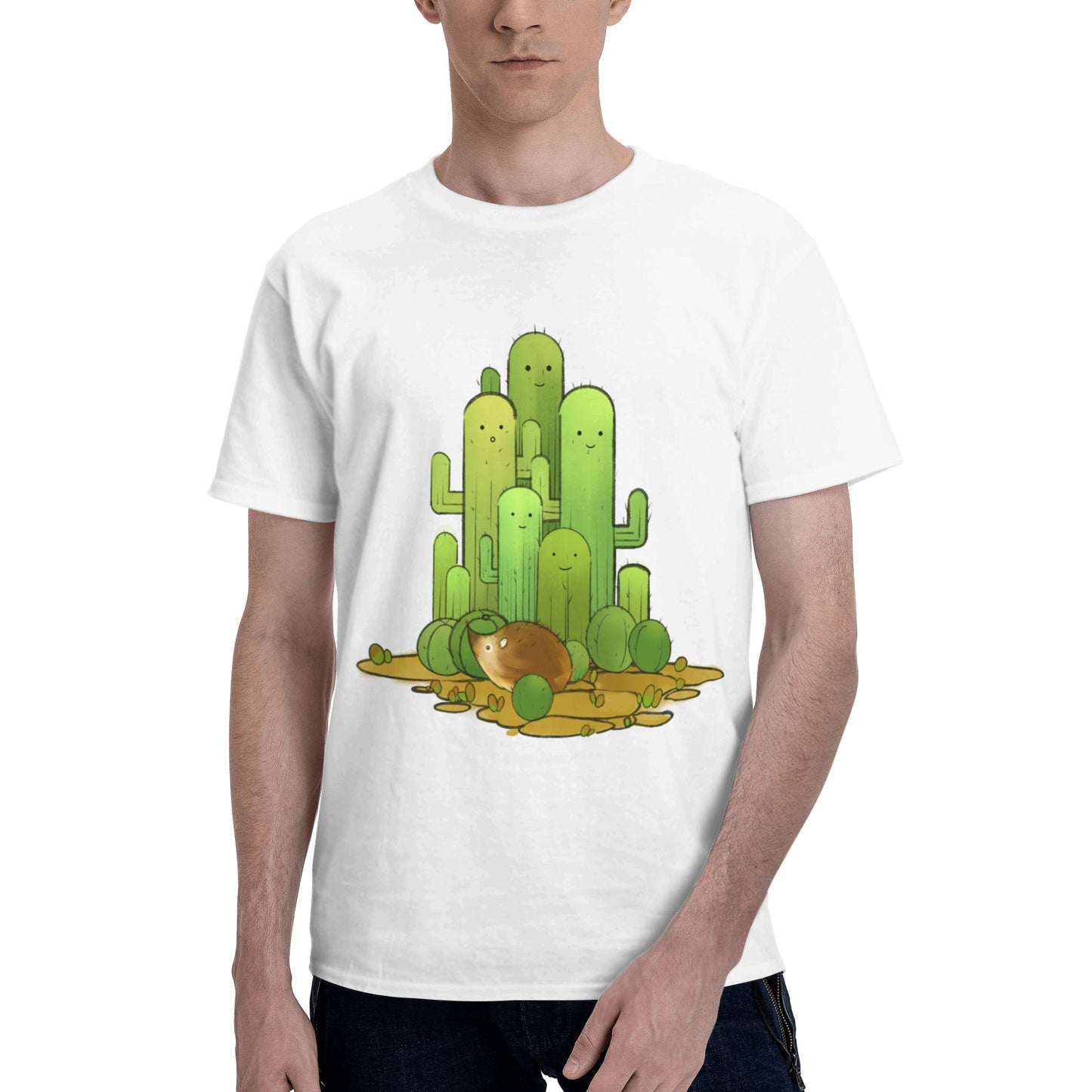 Cactus Men's Short Sleeve Cotton T-Shirt