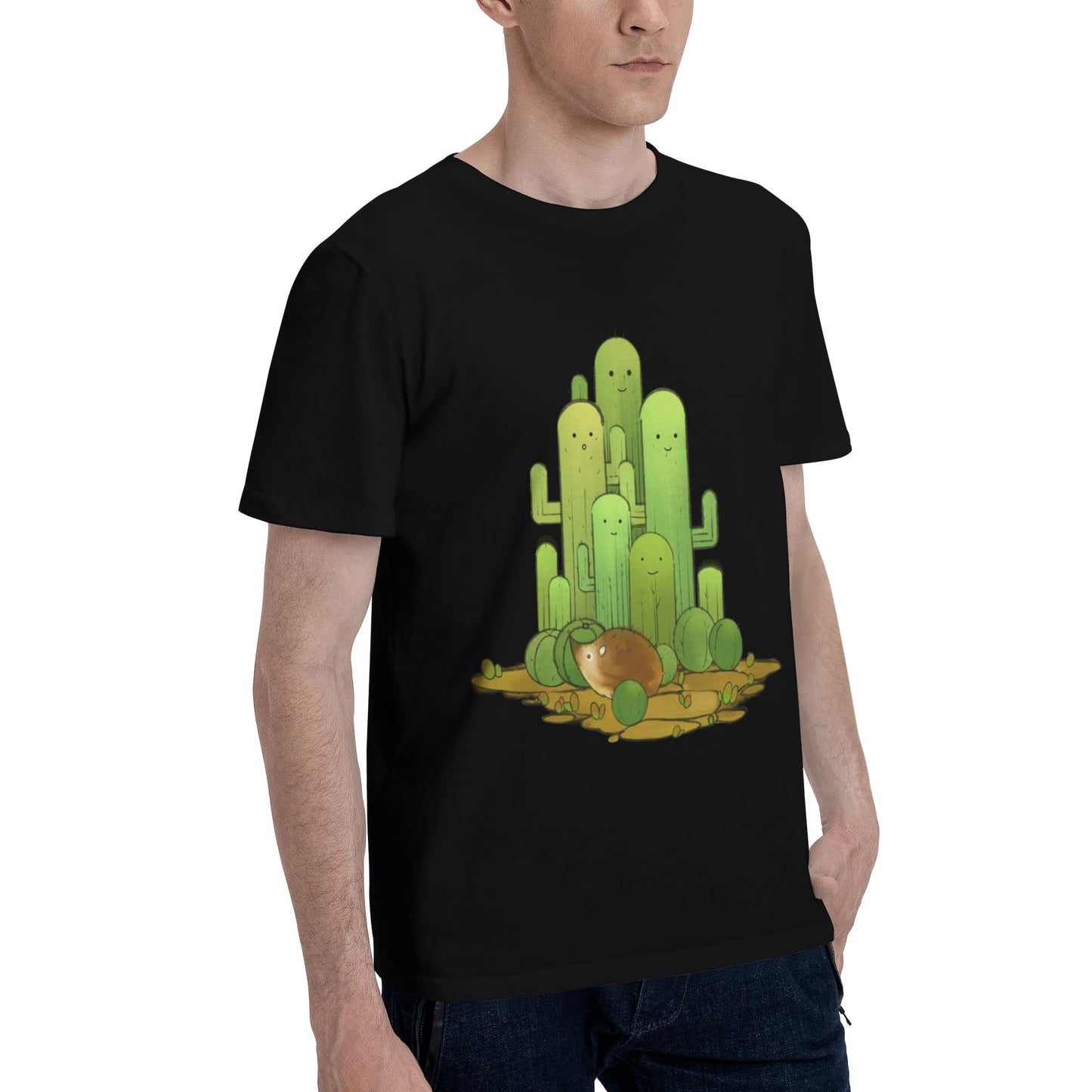 Cactus Men's Short Sleeve Cotton T-Shirt