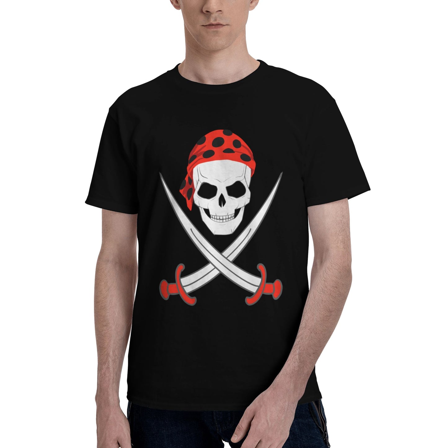 Skull Warrior Short Sleeve Cotton T-Shirt For Men