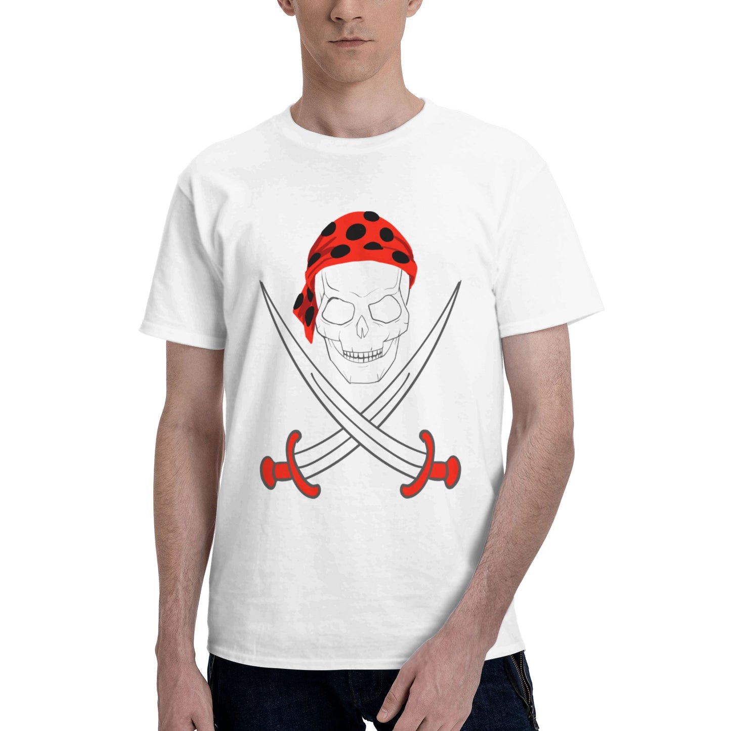Skull Warrior Short Sleeve Cotton T-Shirt For Men