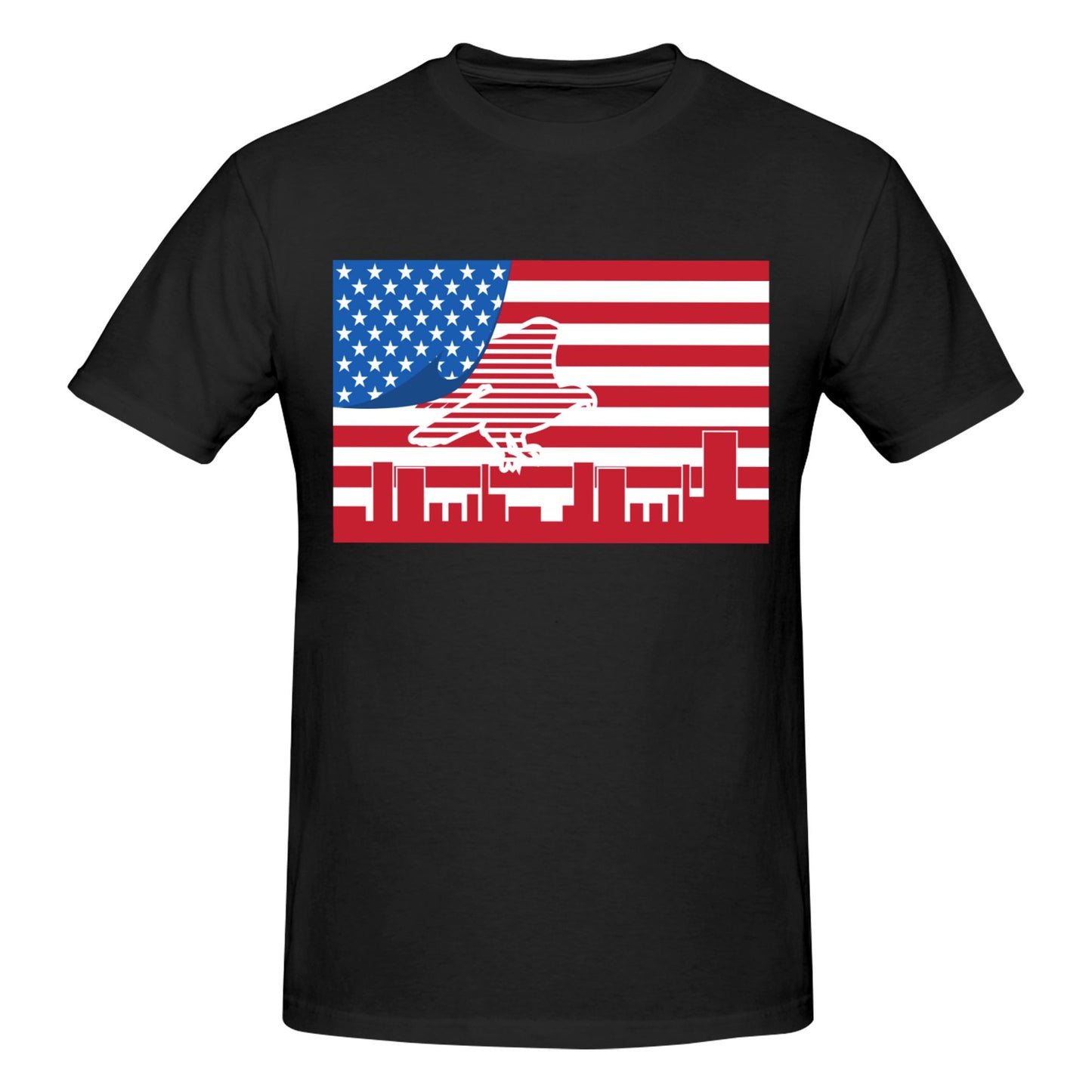 Flag Design Men's Short Sleeve Cotton T-Shirt