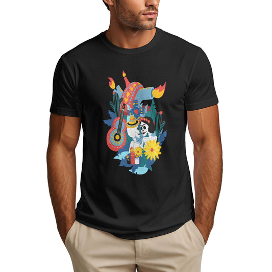 Mexico Printed Short Sleeve Cotton T-Shirt For Men