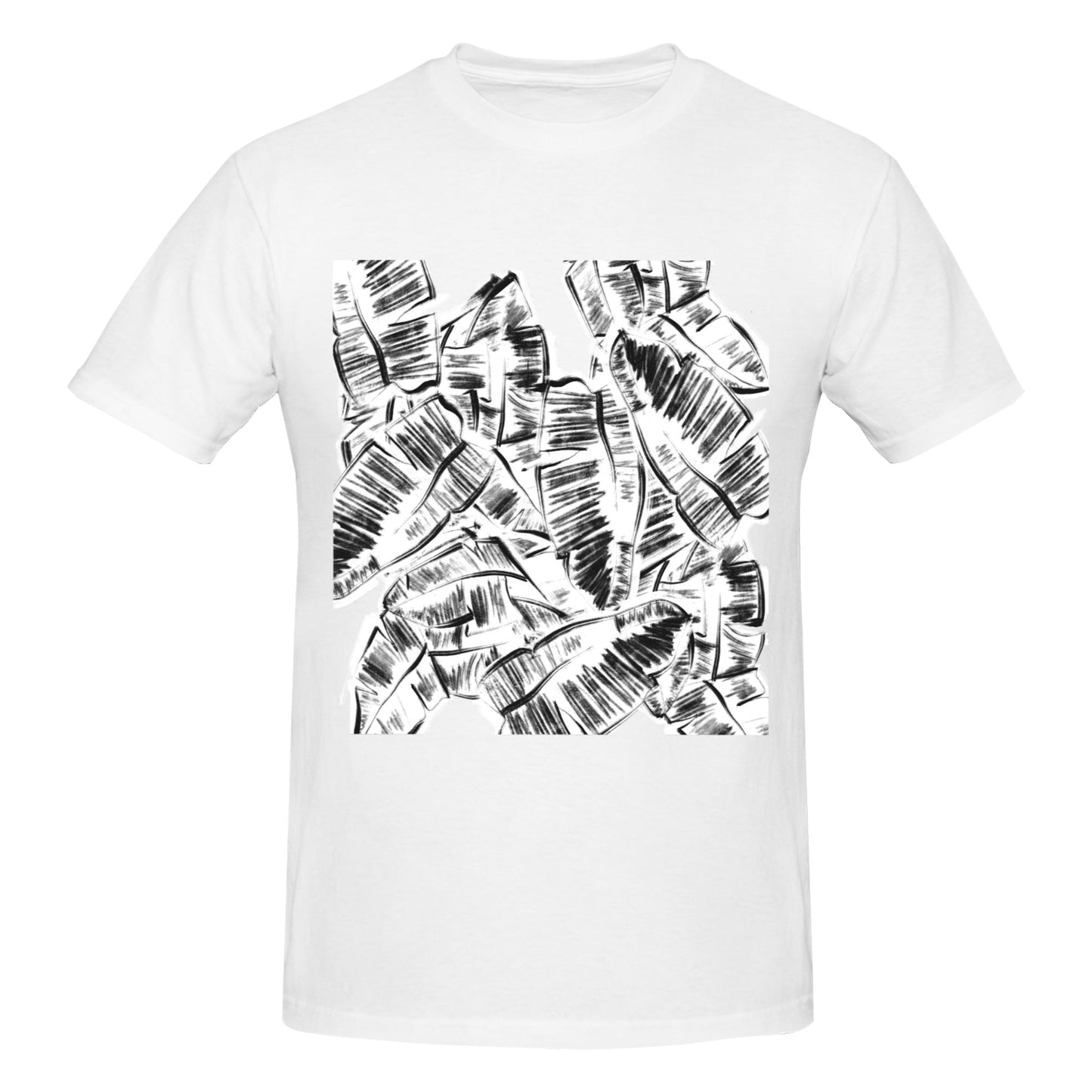 Leaves Short Sleeve Cotton T-Shirt For Men