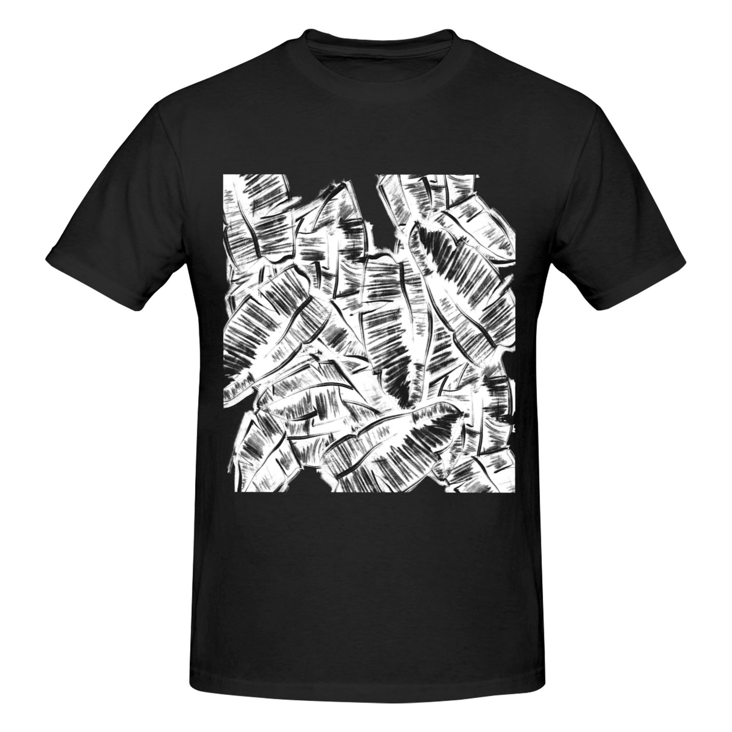 Leaves Short Sleeve Cotton T-Shirt For Men