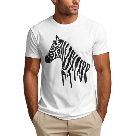 Zebra Men's Short Sleeve Cotton T-Shirt