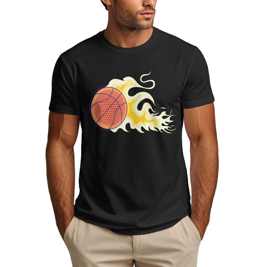 Basketball Men's Short Sleeve Cotton T-Shirt