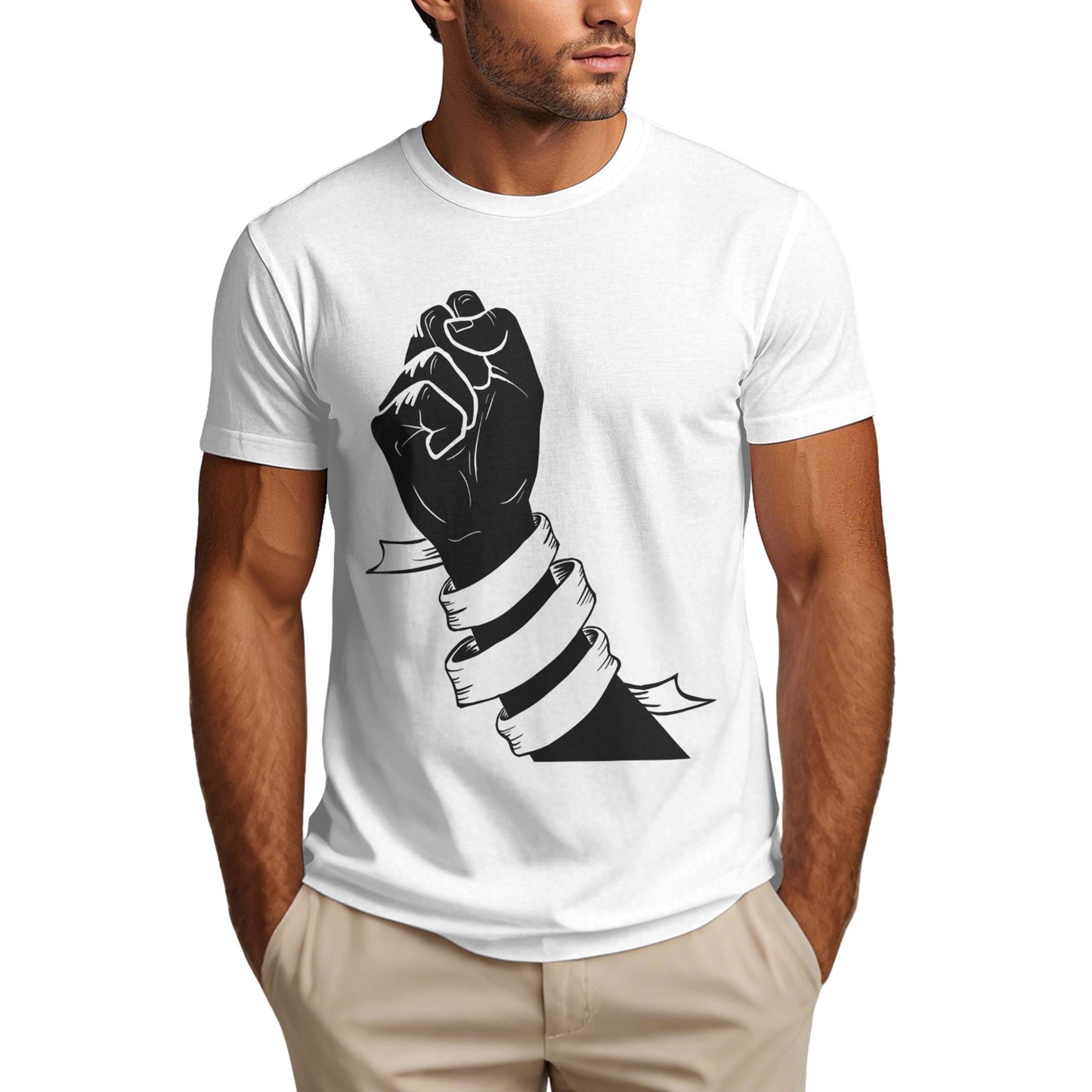 Kung Fu Men's Short Sleeve Cotton T-Shirt