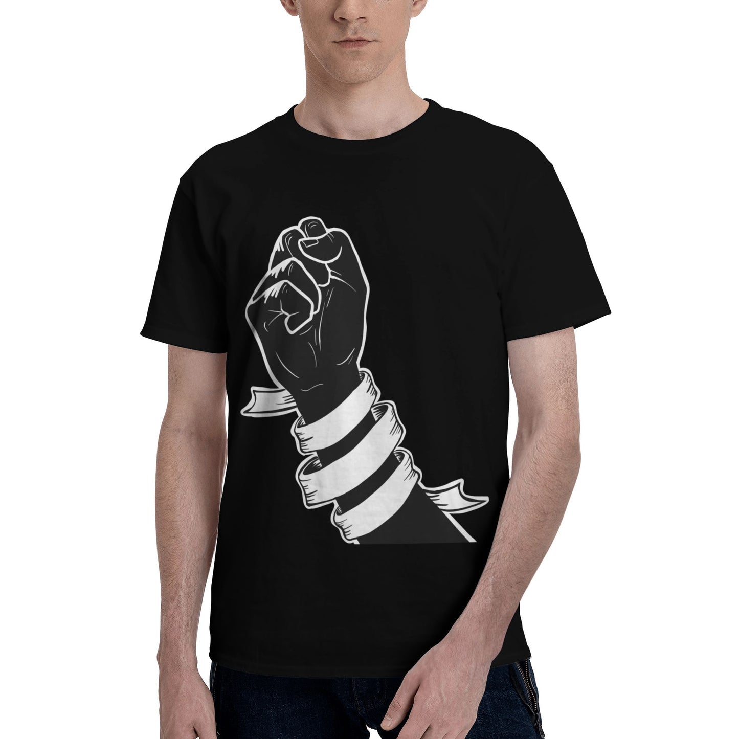 Kung Fu Men's Short Sleeve Cotton T-Shirt